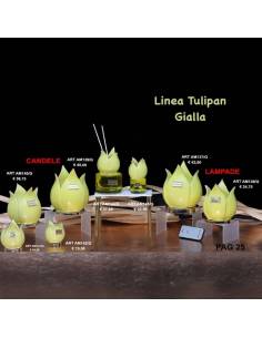 Bomboniere Marechiaro Linea Tulipan Gialla profumatori ambiente candele e lampade led