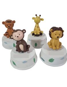 Portaconfetti Battesimo magneti animaletti Savana completi di confetti 2