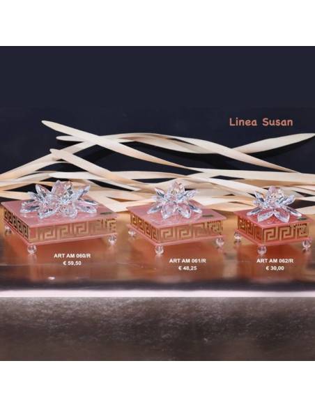 Bomboniere Marechiaro Linea Susan portagioie con fiore in cristallo