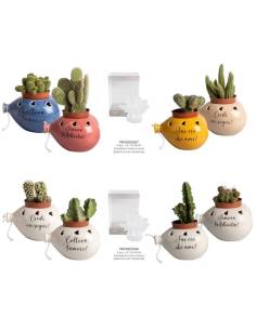 Bomboniere Harmony vasetti porta piante palloncini assortiti in ceramica