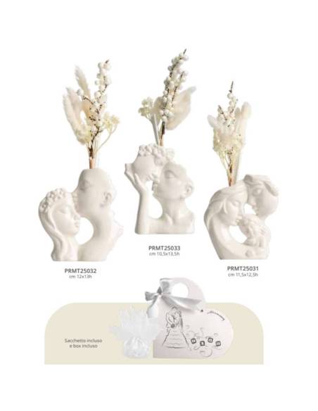 Harmony bomboniere diffusori per ambiente volti stilizzati in porcellana