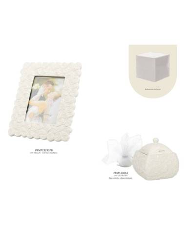 Harmony bomboniere in porcellana lucida bianca per Matrimonio