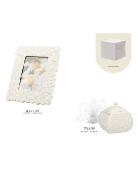 Harmony bomboniere in porcellana lucida bianca per Matrimonio