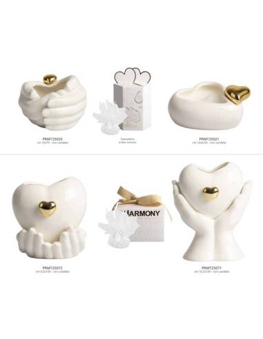 Harmony bomboniere eleganti porta candele in porcellana per Matrimonio
