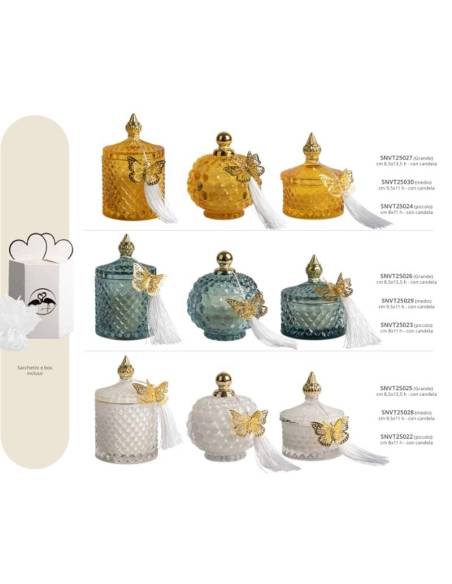 Bomboniere Harmony porta candele profumate particolari in vetro