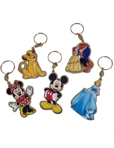 Bomboniere Disney personaggi portachiavi plexiglas e metallo