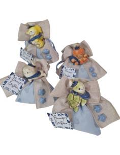 Calamite per bomboniere animali marini sacchetti completi