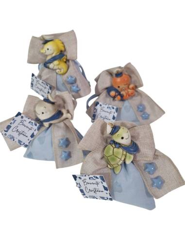 Calamite per bomboniere animali marini sacchetti completi