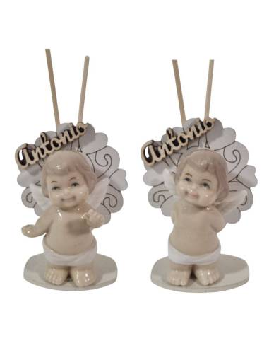 Bomboniere personalizzate angelo bianco cuore profumatore