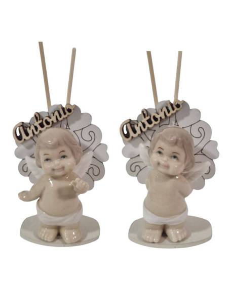 Bomboniere personalizzate angelo bianco cuore profumatore