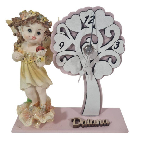 Bomboniere utili fata glitter personalizzato orologio rosa