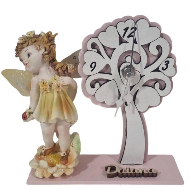 Bomboniere utili fata glitter personalizzato orologio rosa