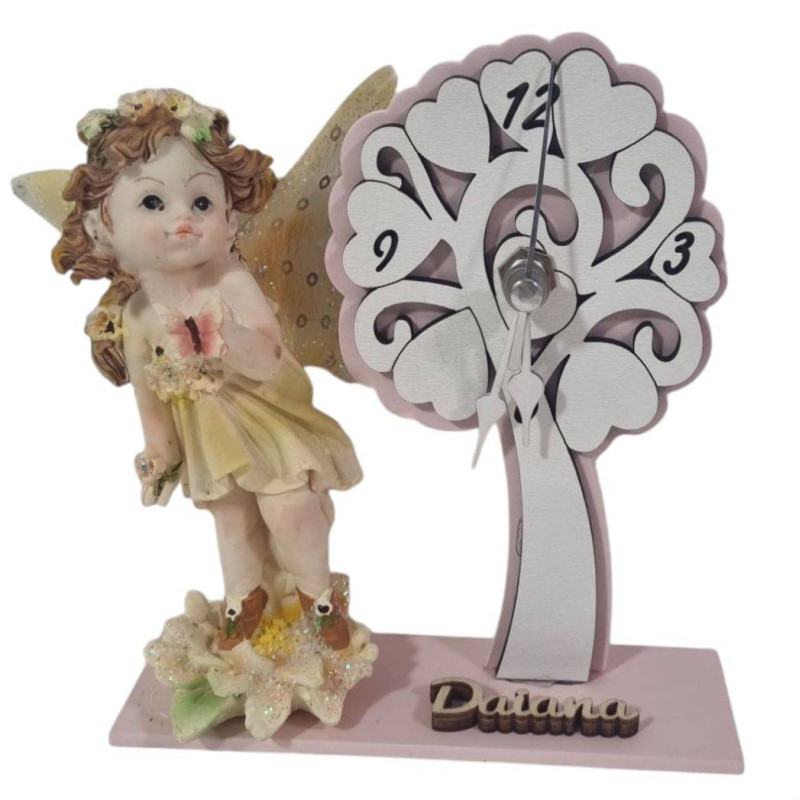 Bomboniere utili fata glitter personalizzato orologio rosa