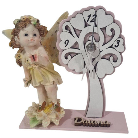 Bomboniere utili fata glitter personalizzato orologio rosa