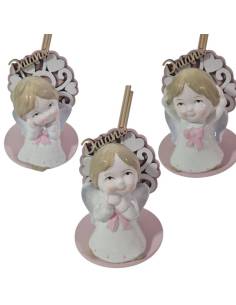 Bomboniere angeli con frasi profumatori personalizzati bimba