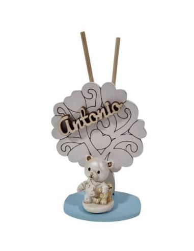 Bomboniere Battesimo orsetto albero della vita diffusore d'ambiente