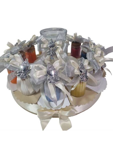 Candele bomboniere Comunione torta portaconfetti calice magnete