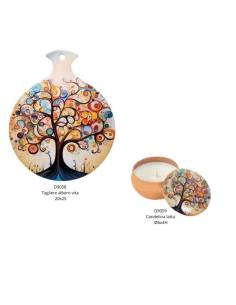 Cuorematto bomboniere originali tagliere e candela albero della vita