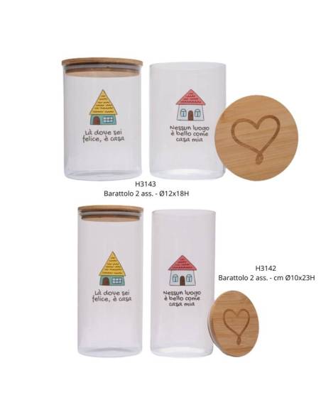 Bomboniere Cuorematto barattoli in vetro casette con frasi