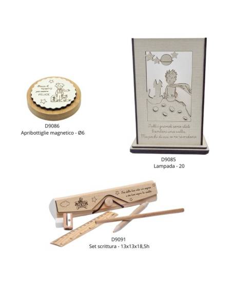 Cuorematto bomboniere piccolo principe in legno con frasi