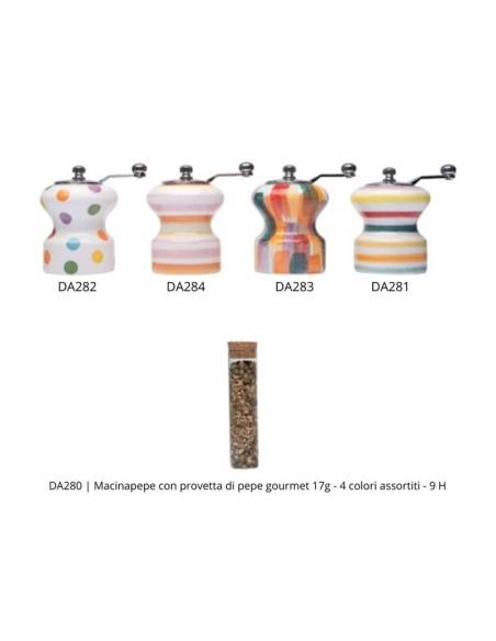 Bomboniere Cuorematto utili macinapepe dipinti a mano