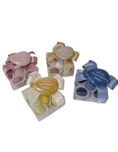 Palloncini bomboniere ceramica frasi scatola degustazione confetti