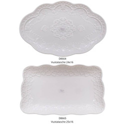 Morena Design bomboniere utili vuotatasche in porcellana lucida bianca