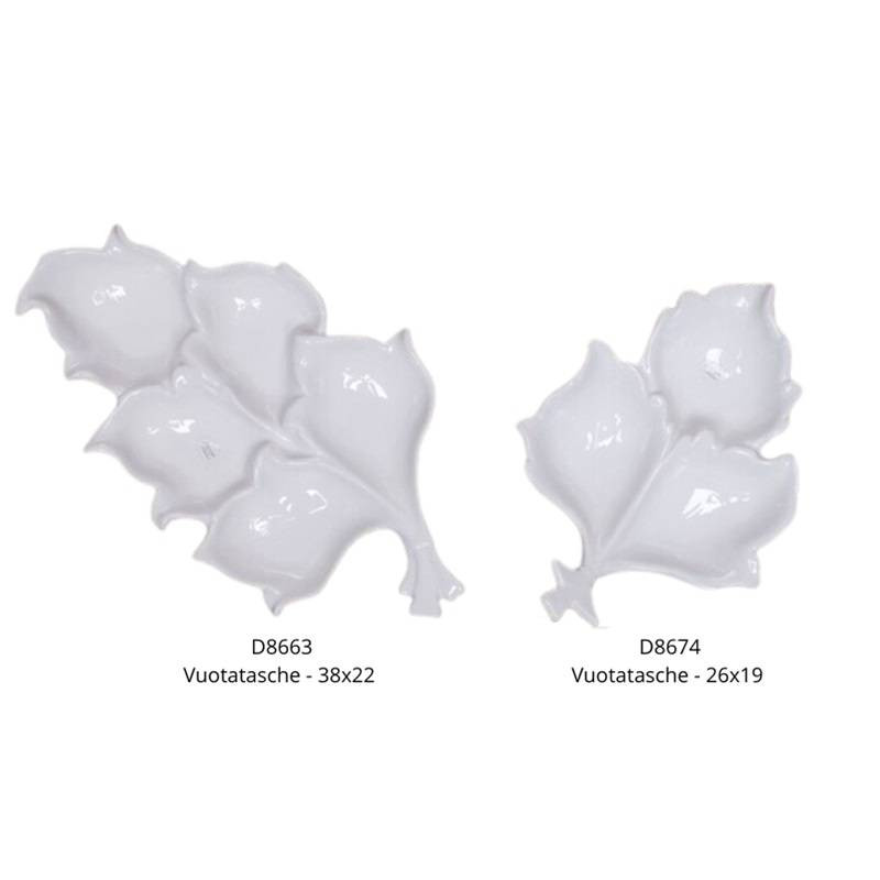 Morena Design bomboniere originali vuotatasche foglia in porcellana