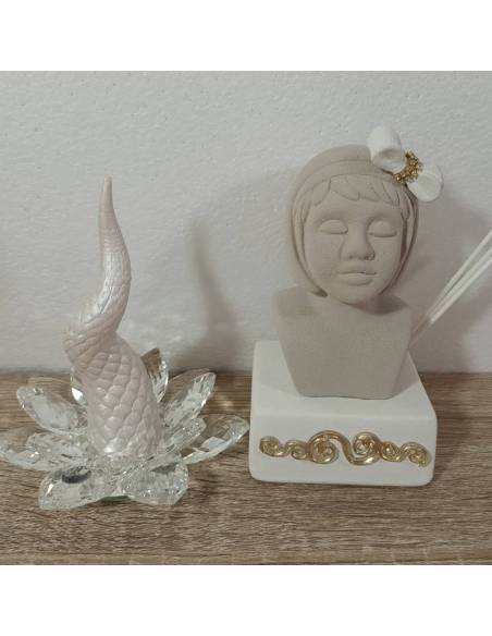 Torta bomboniere candele yankee con magnete fiocco ceramica| Sindy Bomboniere