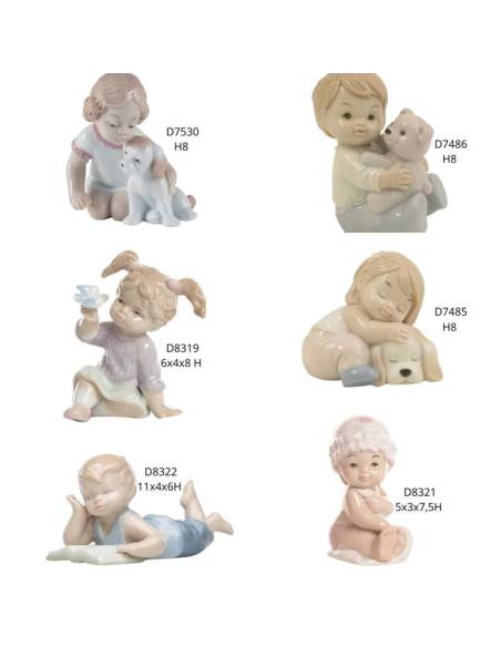 Morena Design bomboniere in porcellana lucida statue appoggio