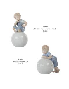 Bomboniere Morena Design statue in porcellana bimbo mappamondo