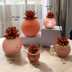 Pienne Design bomboniere particolari in vetro rosa riccio in ceramica Linea Andromeda