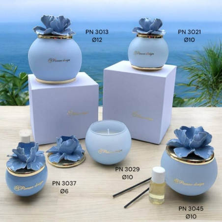 Bomboniere Pienne Design in vetro con fiore in ceramica Linea Andromeda