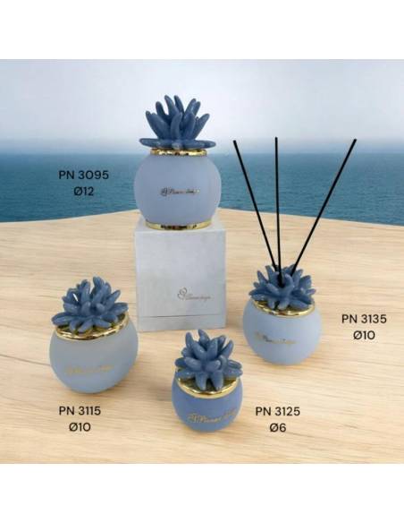 Pienne Design bomboniere eleganti con fiore in ceramica Linea Andromeda