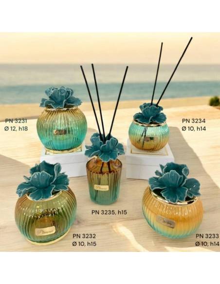 Bomboniere Pienne Design moderne in vetro fiore in ceramica Linea Antares