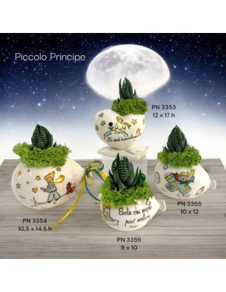 Bomboniere Pienne Design in ceramica portapiante Linea Piccolo Principe