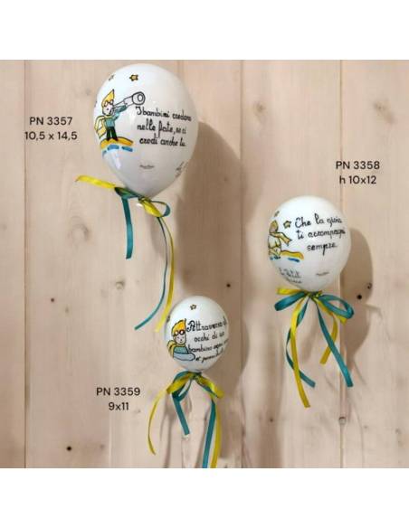 Bomboniere Pienne Design palloncini in ceramica con frasi Linea Piccolo Principe