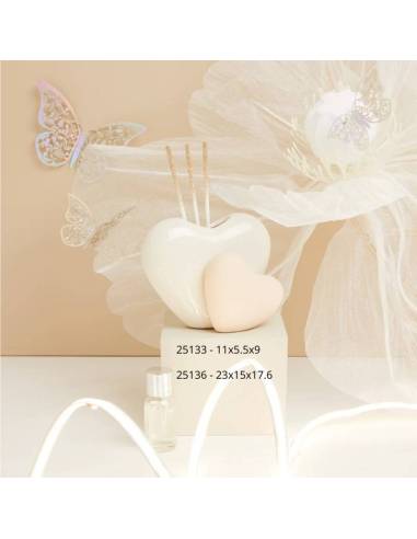 Claraluna bomboniere profumatori per ambienti doppio cuore