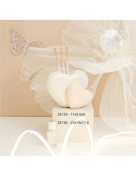 Claraluna bomboniere profumatori per ambienti doppio cuore