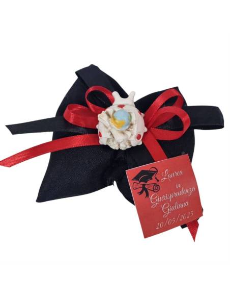 Coccinelle in resina dipinte a mano con tocco nero