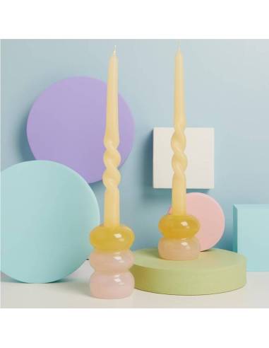 Claraluna bomboniere particolari candelabro rosa e giallo | Sindy Bomboniere