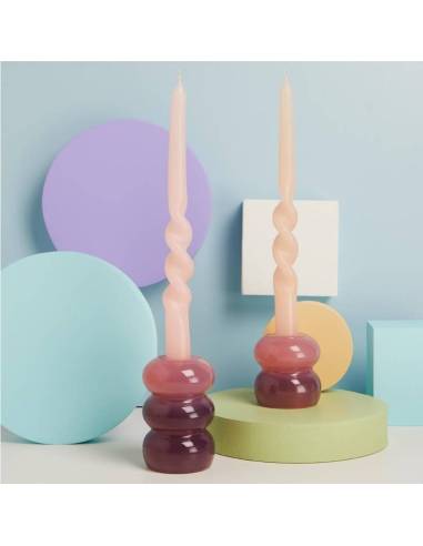Claraluna bomboniere moderne candelabri rosa e viola | Sindy Bomboniere