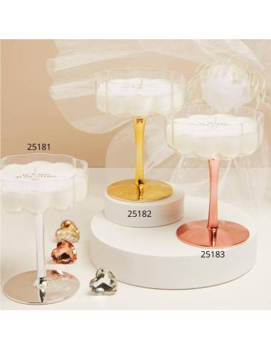 Claraluna bomboniere eleganti candele profumate in bicchiere