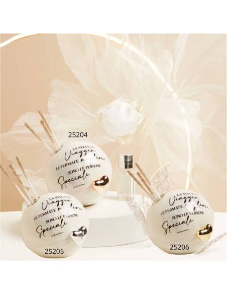 Claraluna bomboniere diffusori ambiente mondo con cuore