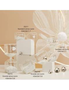 Claraluna bomboniere clessidre con frase e sabbia bianca