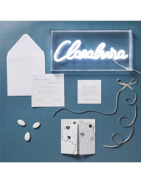 Claraluna bomboniere cornici portafoto in plexiglass con cuore | Sindy Bomboniere