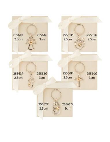 Claraluna bomboniere portachiavi originali argentati e dorati