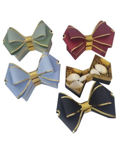 Portaconfetti bomboniere compleanno a forma di fiocco