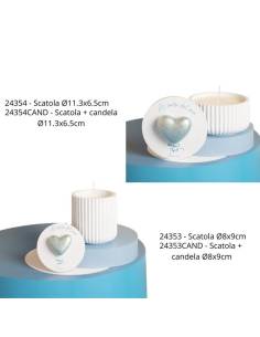 Claraluna bomboniere eleganti scatola in gesso candele profumate