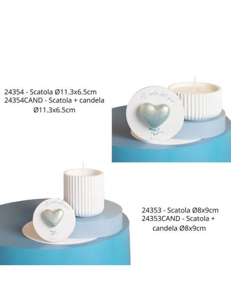 Claraluna bomboniere eleganti scatola in gesso candele profumate